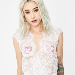 PURE SHEER TEMPTATION LACE ROMPER